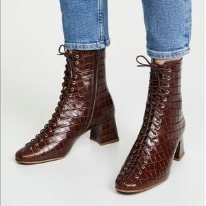 BY FAR Becca Boots, Nutella Brown, Size US 7 EU 37, Never worn